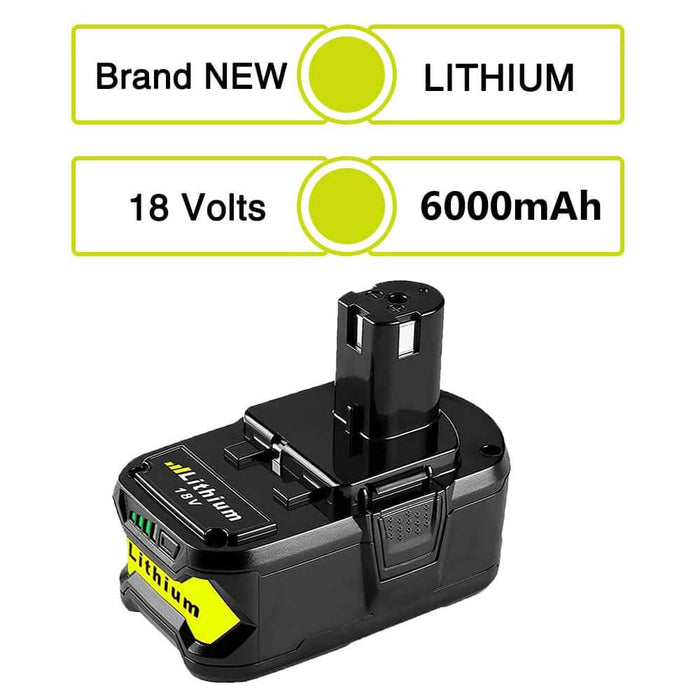 For Ryobi 18V Battery 4Ah Replacement | P104 P108 Battery