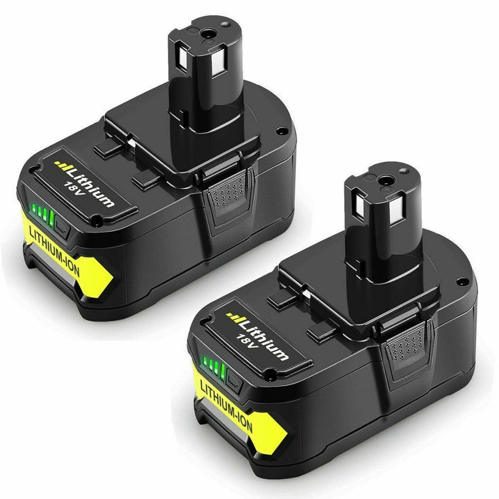 For Ryobi 18V Battery 6.5Ah Replacement | P107 P108 Li-ion Battery 2 Pack