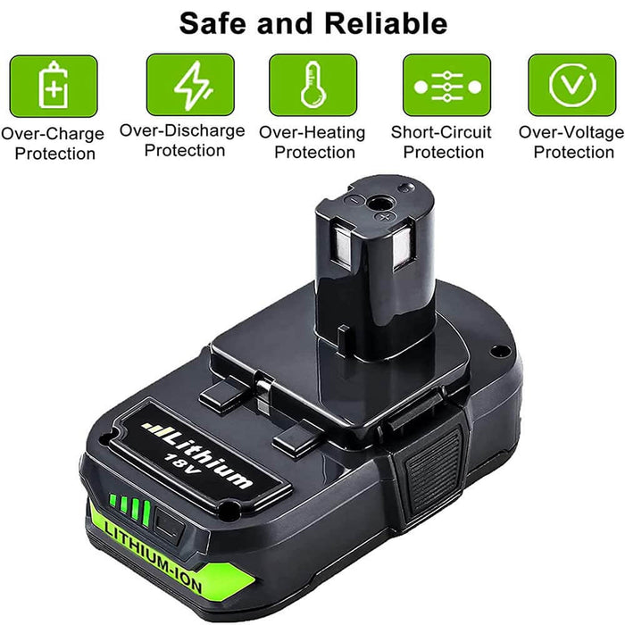 For Ryobi 18V Battery Replacement 3.6AH | P102 Batteries 2 PACK