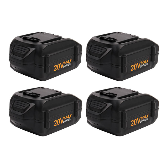 For Worx 20V Battery 5Ah Replacement | WA3520 Batteries 4 Pack