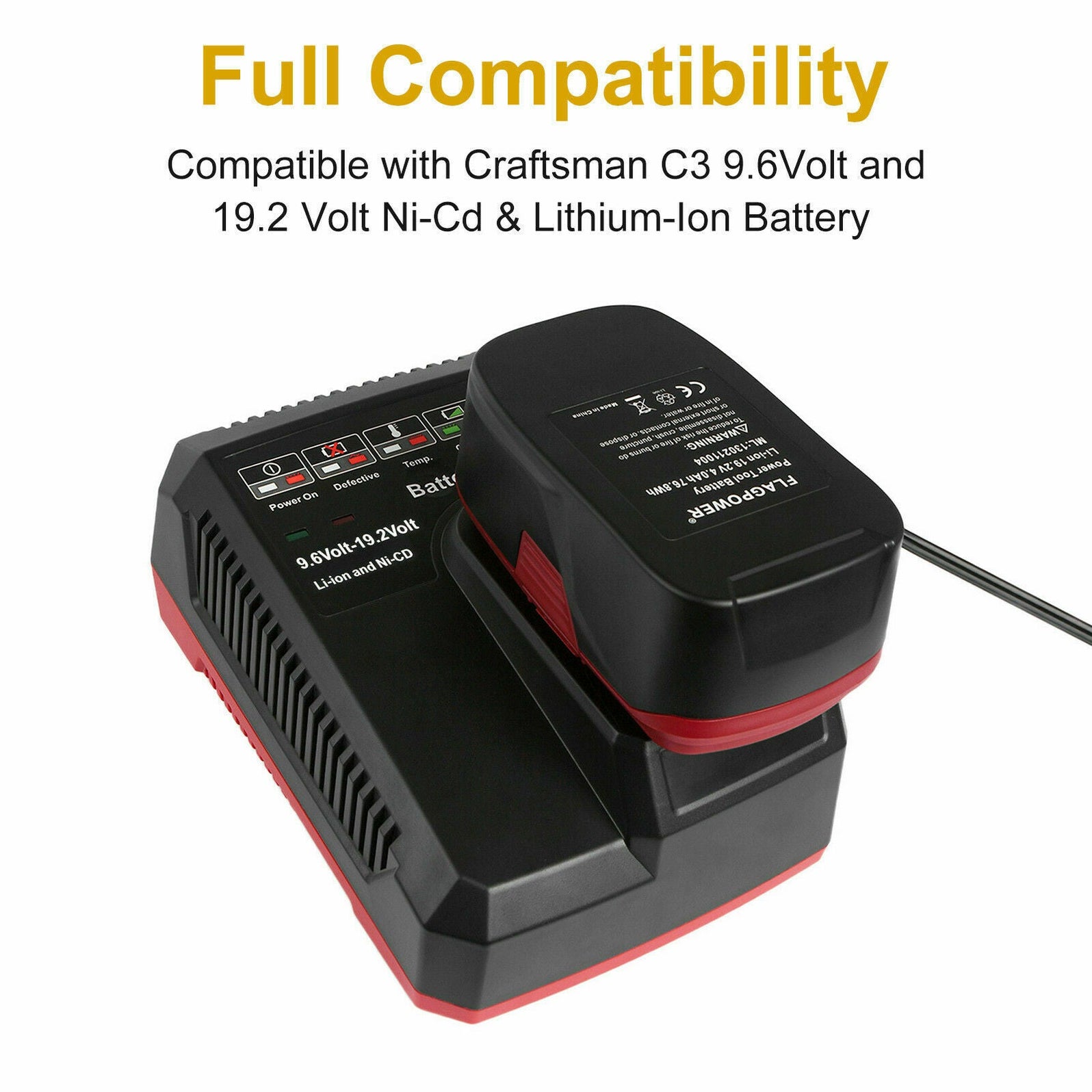 For Craftsman Battery Charger | C3 19.2 volt Lithium-Ion & Ni-Cd